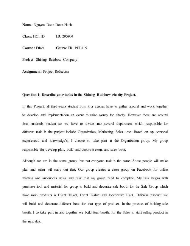 business ethics paper examples Business ethics reflection paper